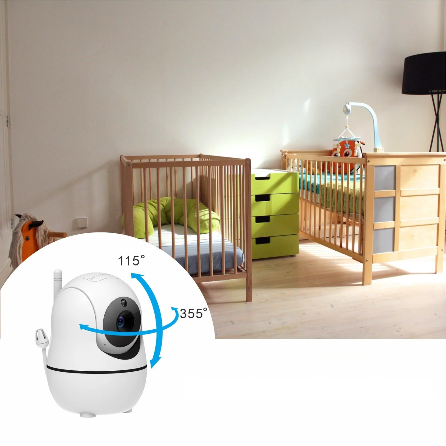 5 inch Video Baby Monitor with Two Camera,  Audio and Night Vision