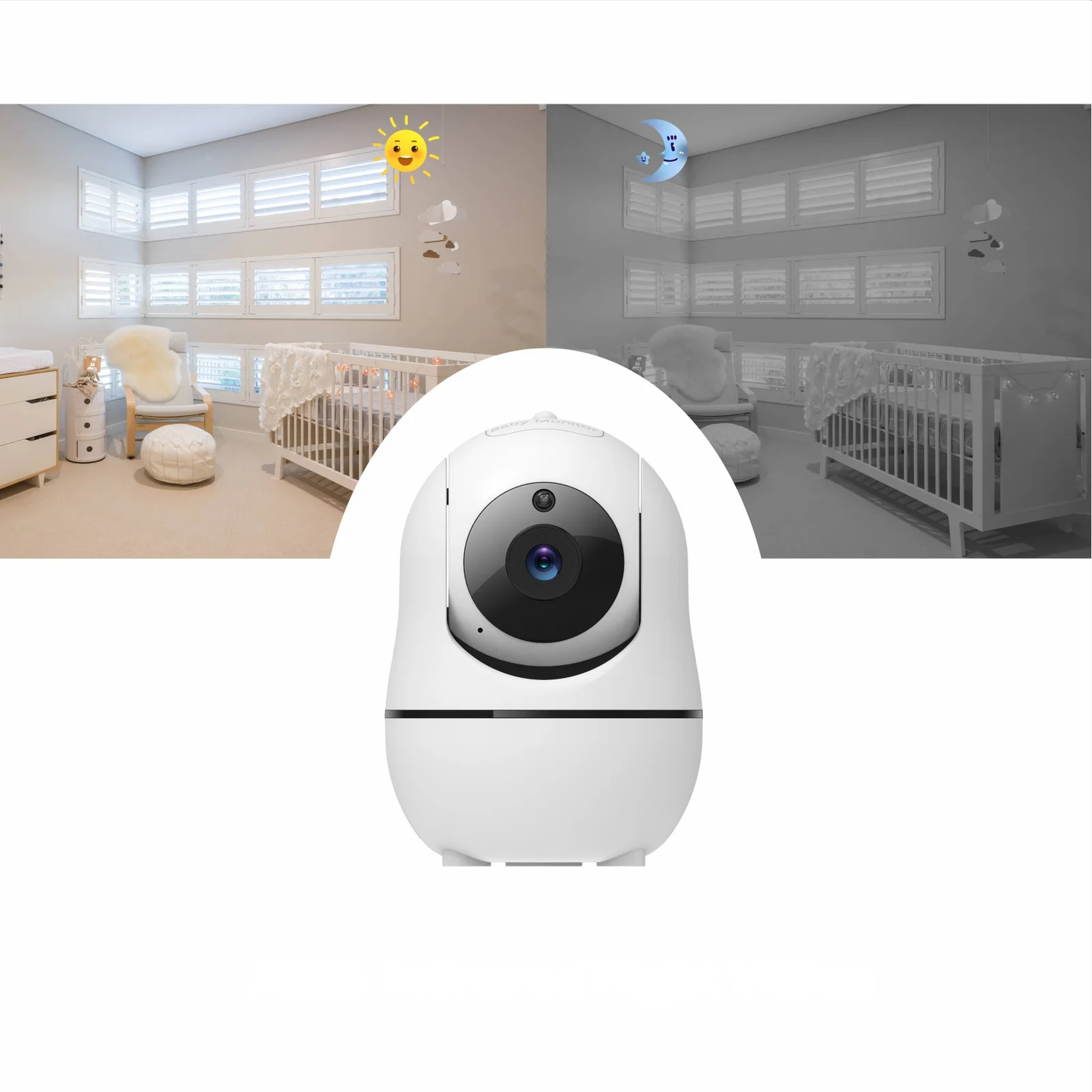 5 inch Video Baby Monitor with Two Camera,  Audio and Night Vision